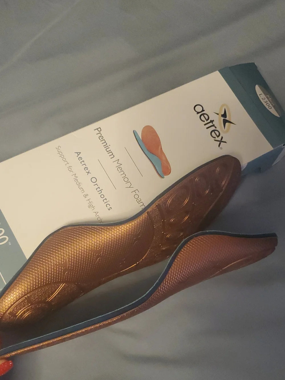 New! Aetrex Orthotics Premium Memory Foam Insoles. Size MENS 10 (L2300)